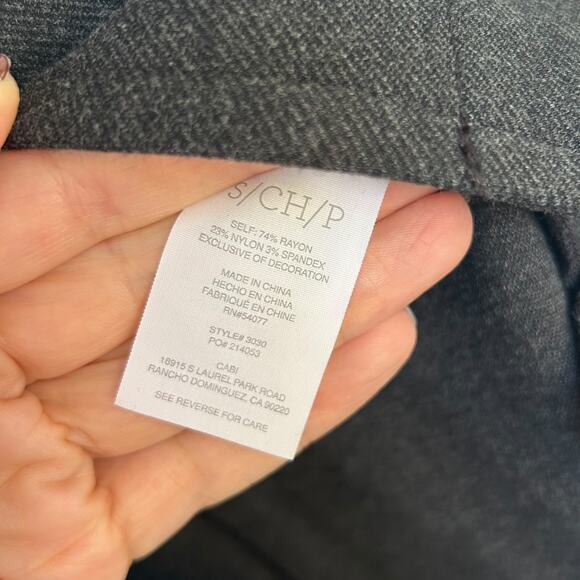 CAbi Women's #3030 Ponte Knit Crew Blazer Jacket Size Small Charcoal Gray - Picture 6 of 7